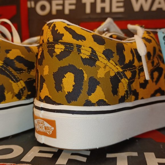 Vans Comfycush Old Skool Leopard Golden Brown/Golden Glow VN0A5DYC9KK - Picture 3 of 13
